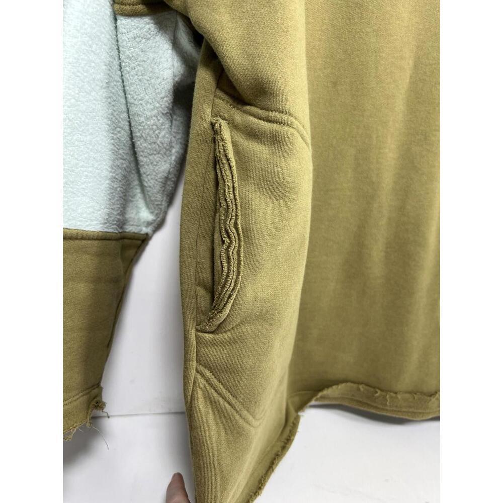 Free People Jordan Oversized Colorblock Terry Pullover Hazel Sz S - Picture 5 of 9
